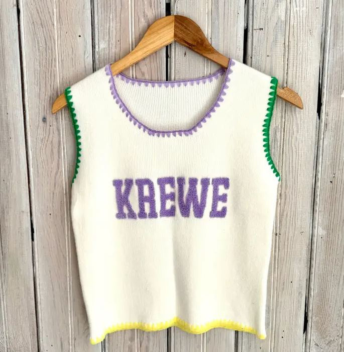 Mardi Gras Krewe Knit Tank Top