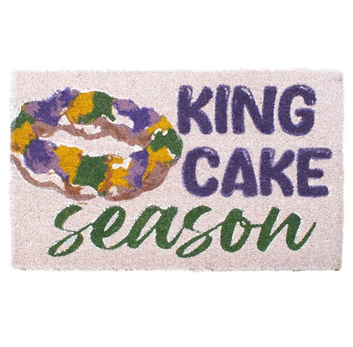 King Cake Season Coir Doormat