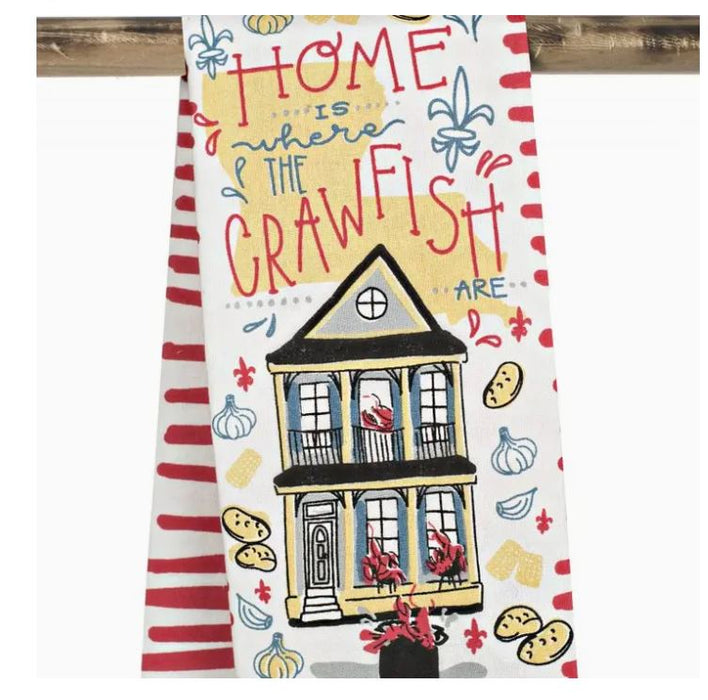 Home Is Where Crawfish Are Kitchen Towel