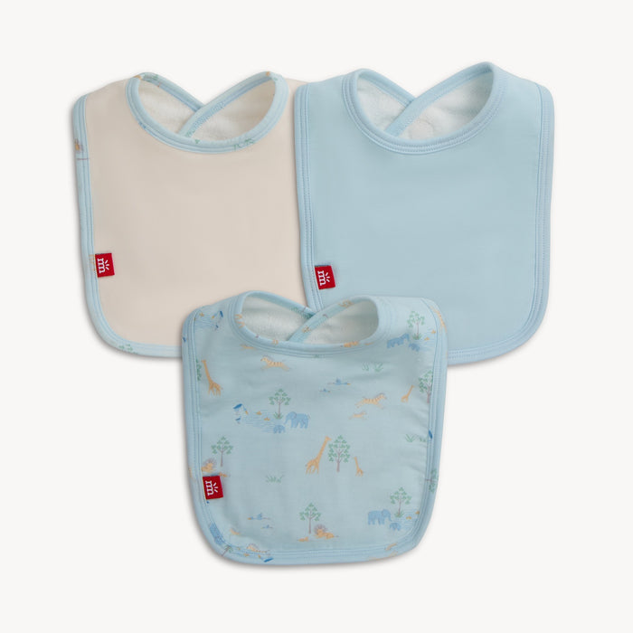 Serene Safari Modal Bibs - 3 Pack