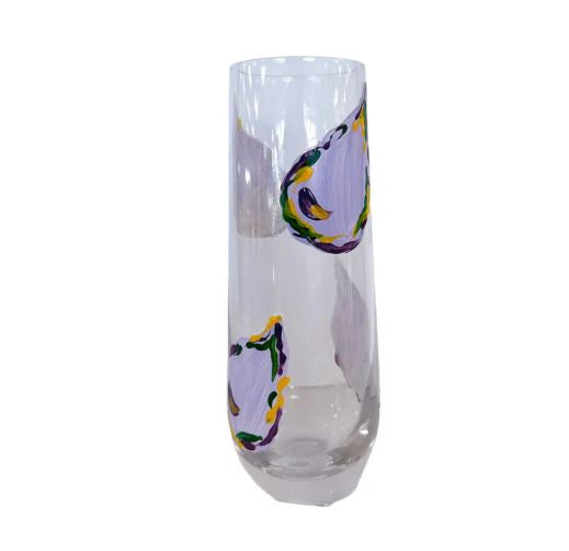 Mardi Gras Oyster Champagne Glass