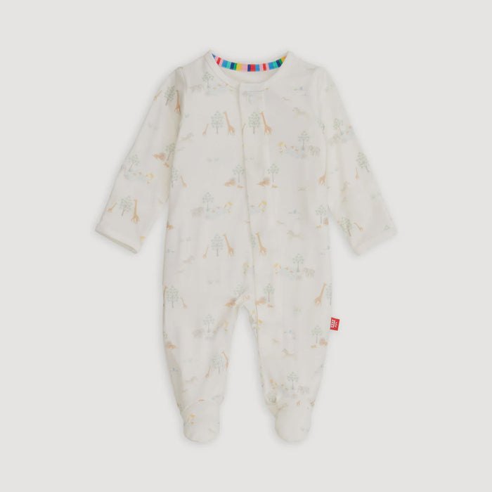 White Serene Safari Magnetic Footie