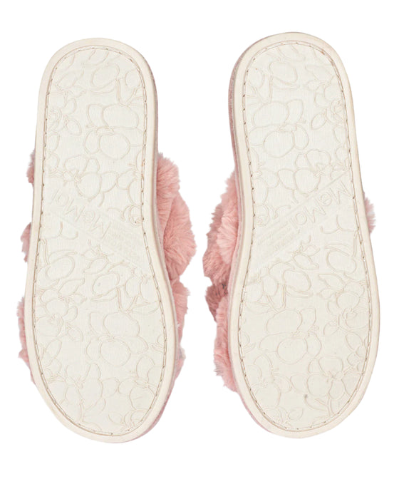 Double Cross Plush Slippers