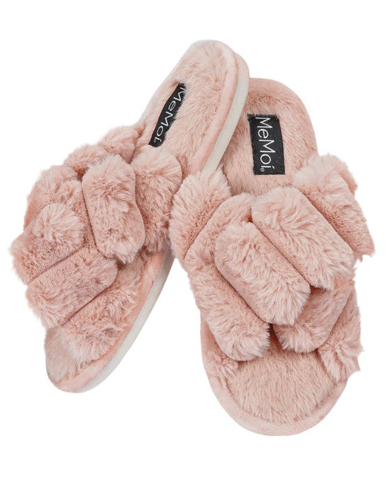 Double Cross Plush Slippers