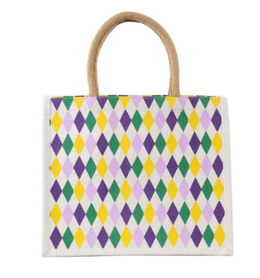 Mardi Gras Harlequin Gift Tote