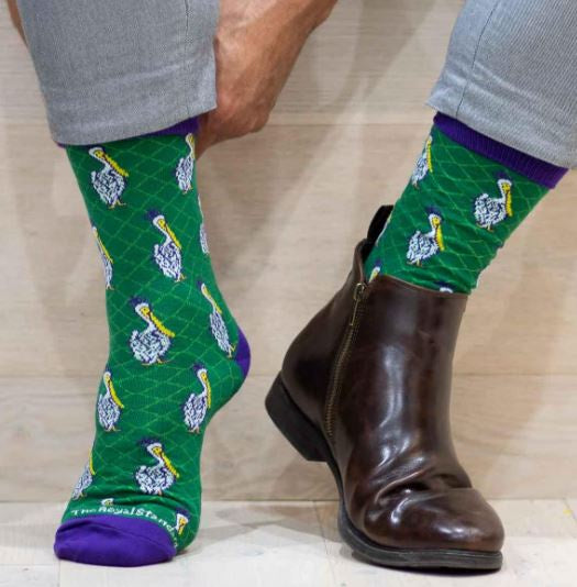 Men's Mardi Gras Pelican Socks