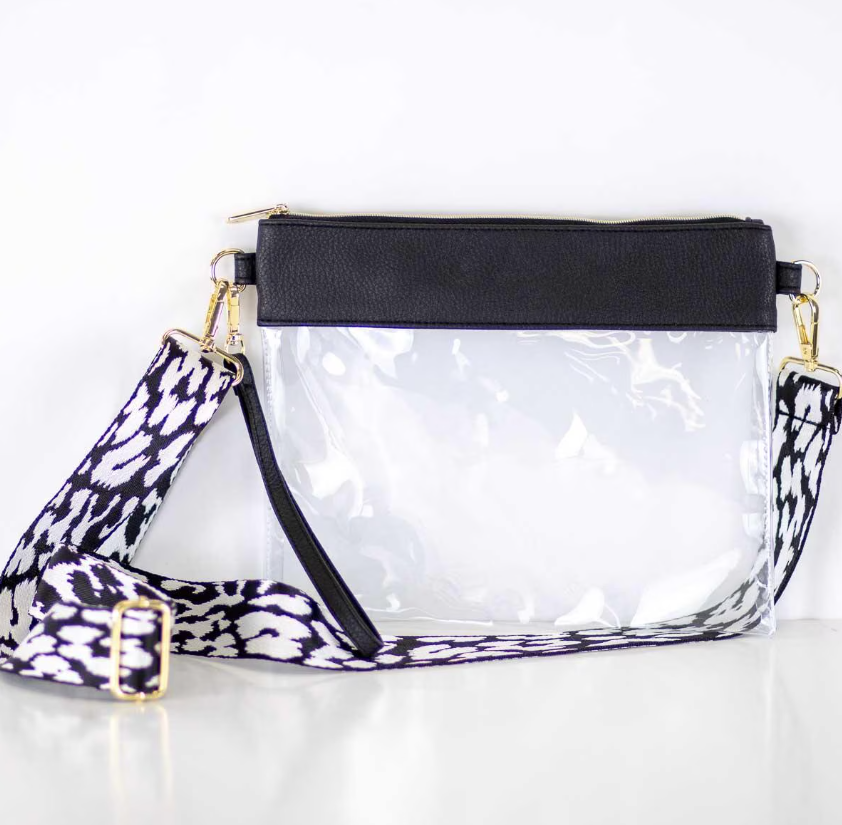 Michelle Clear Crossbody - Black