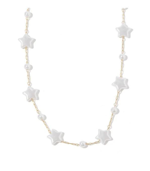 Aster Star Pearl Necklace