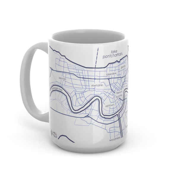 New Orleans Map Coffee Mug