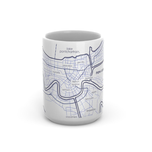New Orleans Map Coffee Mug