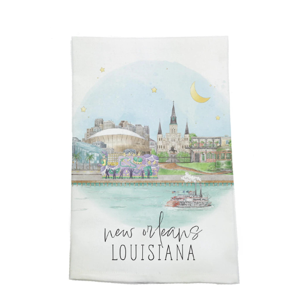 New Orleans Skyline Kitchen Towel