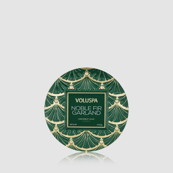 Noble Fir Garland Mini Tin Candle