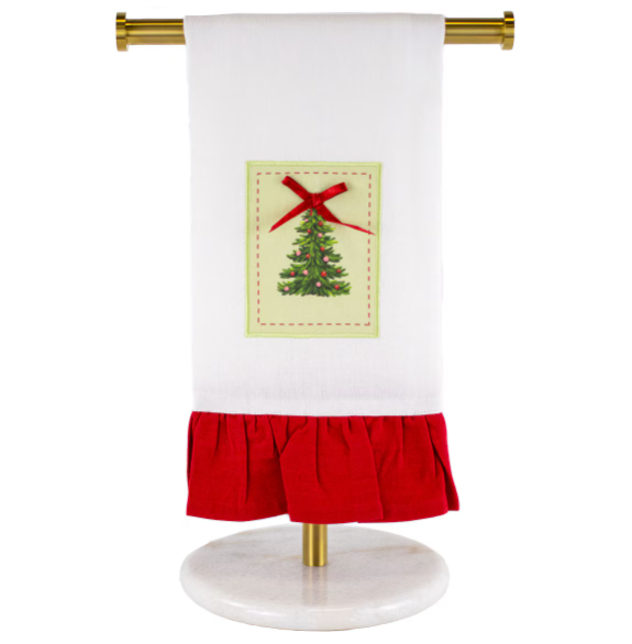 Noelle Tree Ruffle Hand Towel