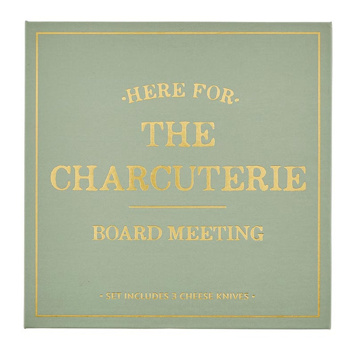 Wood Handle Cheese Knives Book Box - Here for the Charcuterie