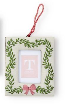Holiday Embroidered Photo Frame Ornament