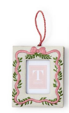 Holiday Embroidered Photo Frame Ornament