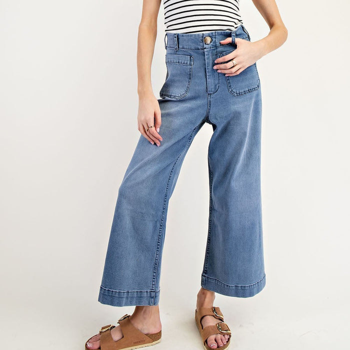 Straight Leg Denim Pants