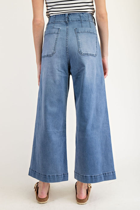 Straight Leg Denim Pants