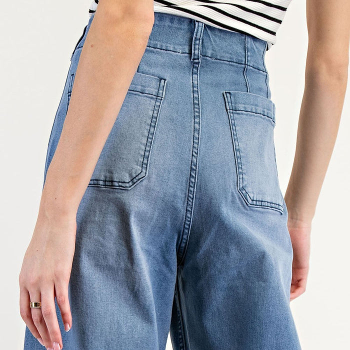 Straight Leg Denim Pants