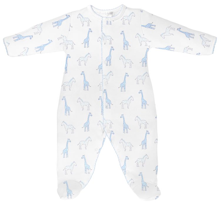 Safari Cluster Baby Boy Footie