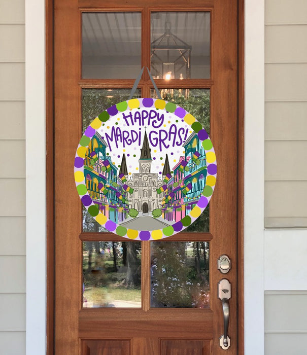 Mardi Gras Door Hanger