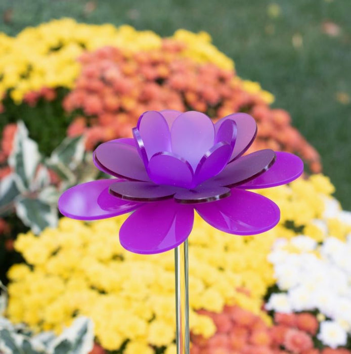 Purple Flower Stake - Lavender Lotus