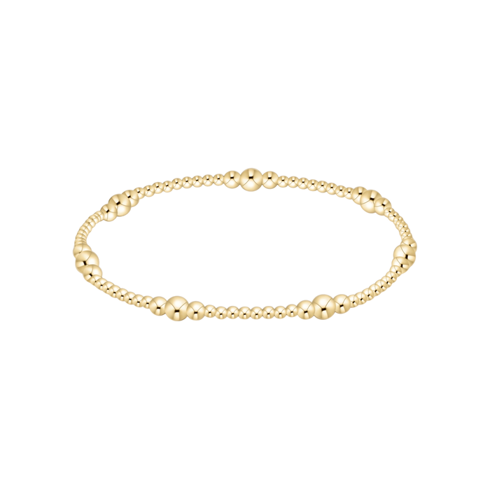 Classic Purpose Pattern Bead Bracelet Gold