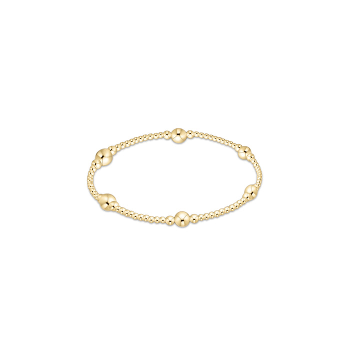 Classic Purpose Pattern Bead Bracelet Gold