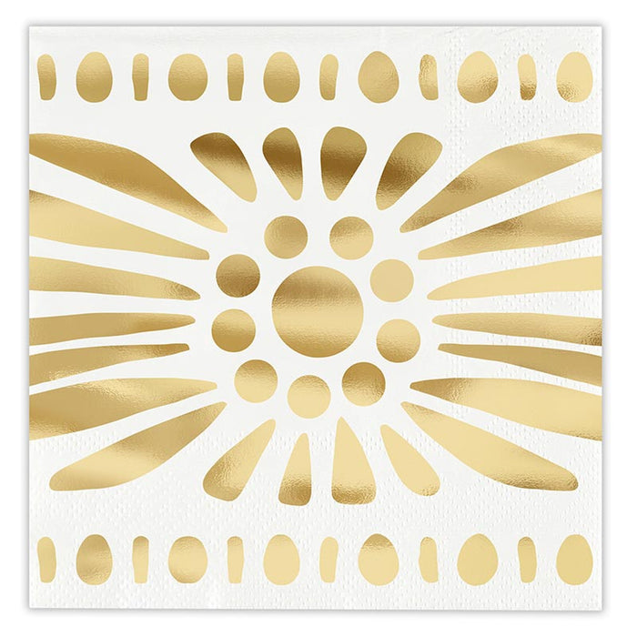 Ceramic Napkin Tray + Napkins - Moroccan Border