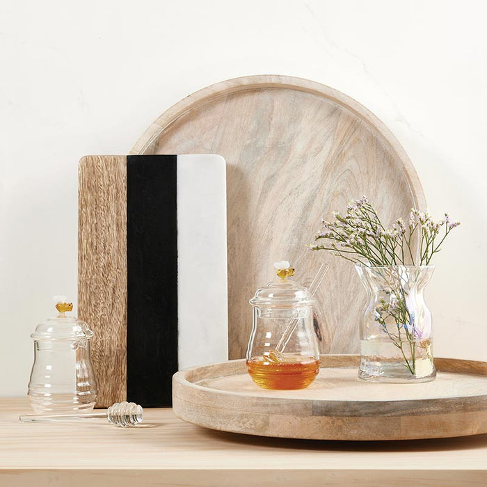 Glass Honey Jar + Dipper