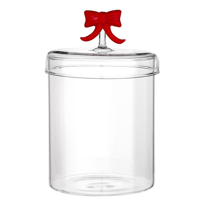 Figurine Glass Jar - Red Bow