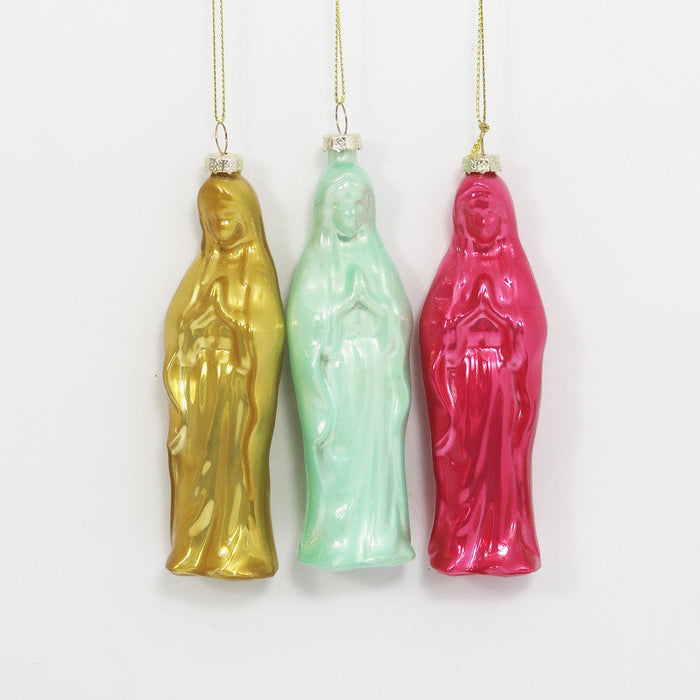 Virgin Mary Glass Ornament
