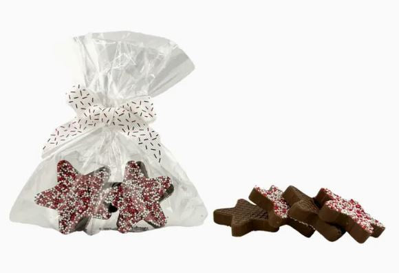 4 Pack Star Holiday Chocolate - Red, White, & Silver