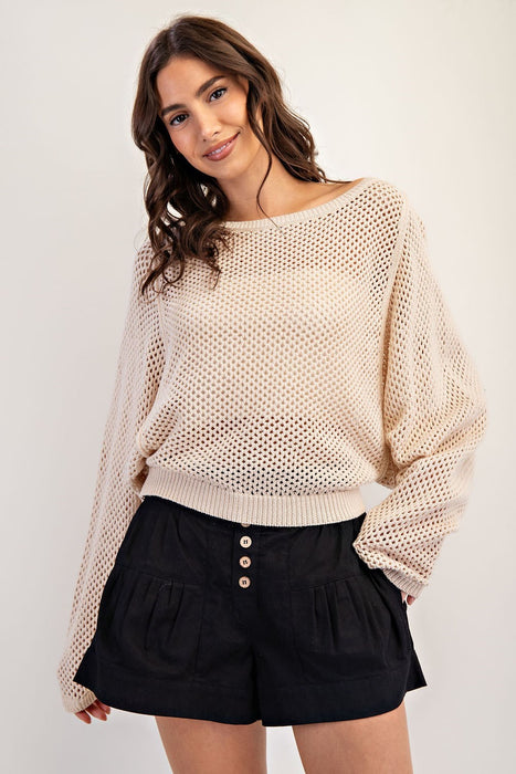 Crochet Dolman Sleeve Sweater