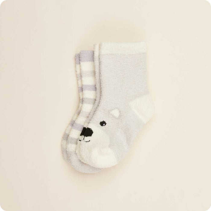 Marshmallow Bear Crew Socks Small