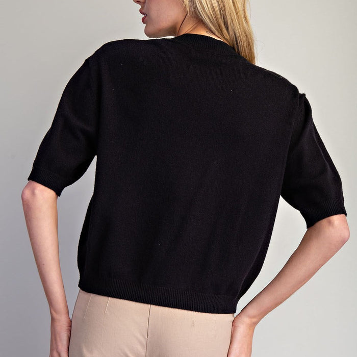 Round Neck Half Sleeve Sweater
