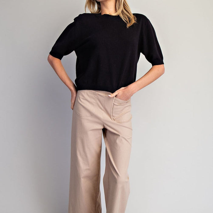 Round Neck Half Sleeve Sweater