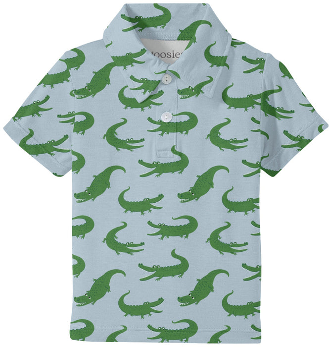 Kids Blue Alligator Polo Shirt