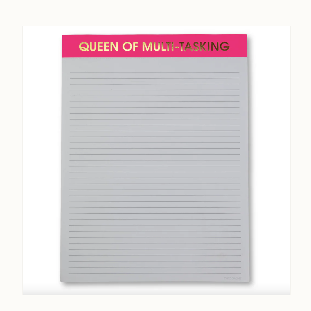 Queen Of Multi-Tasking - Large Memo Lined Notepad — The Basketry by Phina