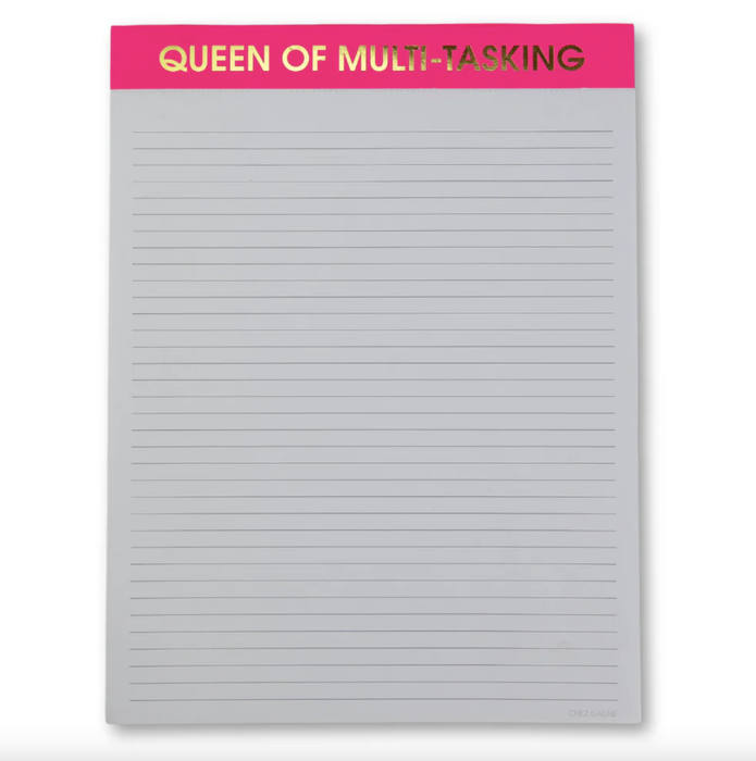 Queen Of Multi-Tasking - Large Memo Lined Notepad