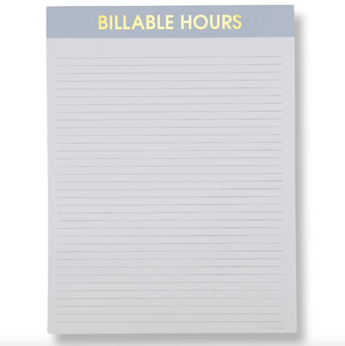Billable Hours - Large Memo Lined Notepad