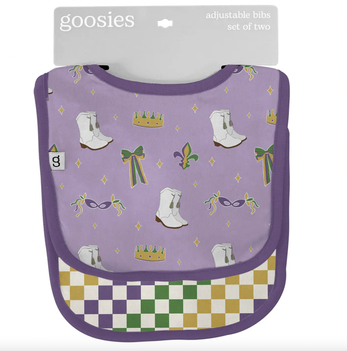 Mardi Gras Queen Bib Set