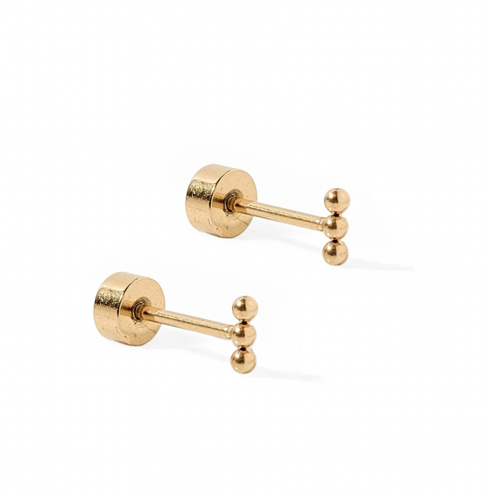 Screwback Stud Earrings - Tally Gold