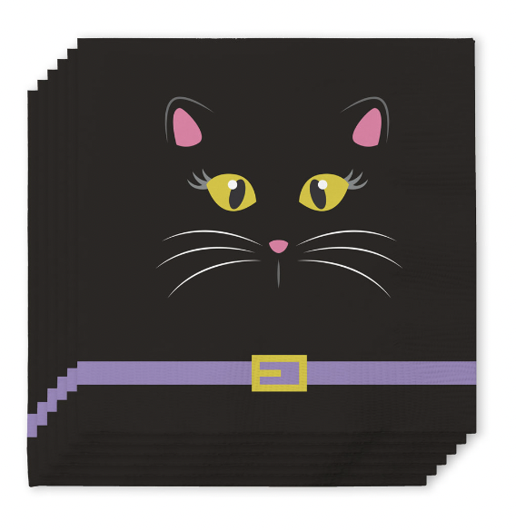 Boo Crew Cat Cocktail Napkins