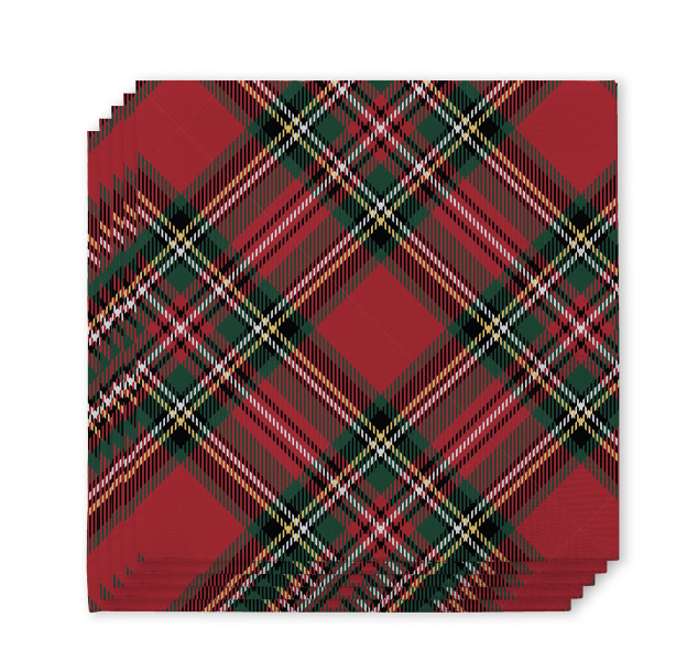 Christmas Plaid Cocktail Napkins