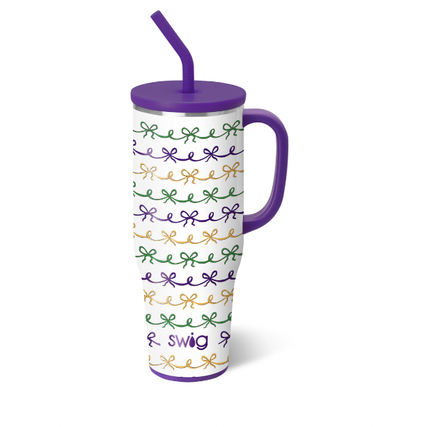 Mardi Gras Bows Mega Mug 40oz