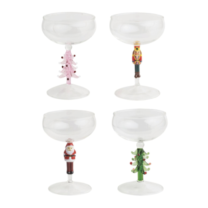 Christmas Coup Glass