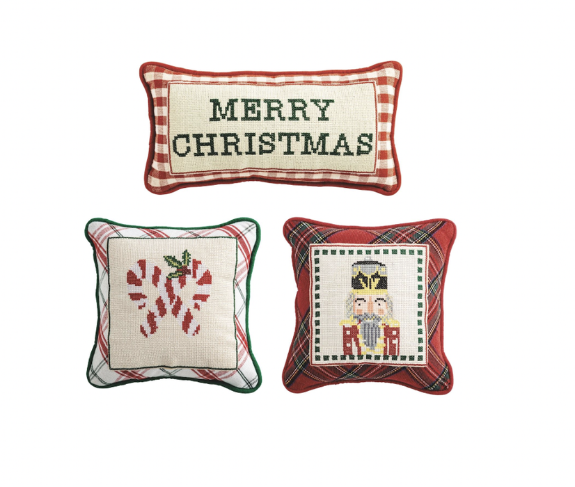 Needlepoint Christmas Pillows