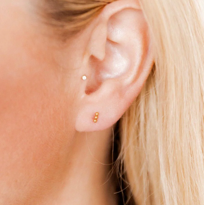 Screwback Stud Earrings - Tally Gold