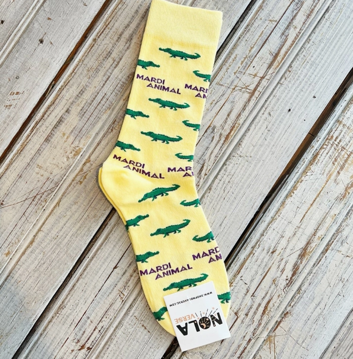 Mardi Animal Socks - Yellow